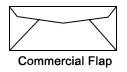 Business envelope with a commercial flap style.
